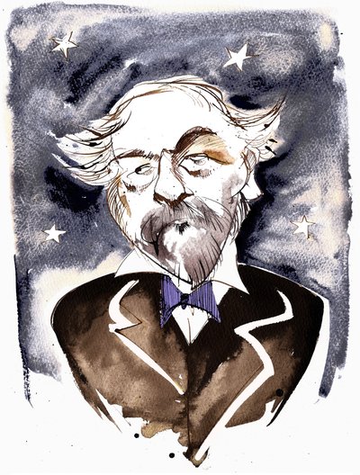 Emmanuel Chabrier, French composer and pianist; caricature by Neale Osborne